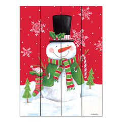 ART1312PAL - Baby in Stocking wit Snowman - 12x16