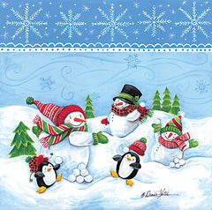 ART1326LIC - Snowman Family Snowball Fight - 0