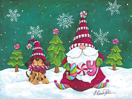Diane Kater Licensing ART1329LIC - ART1329LIC - Candy Joy Puppy and Christmas Gnome - 0  from Penny Lane