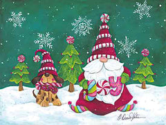 ART1329 - Candy Joy Puppy and Christmas Gnome - 16x12