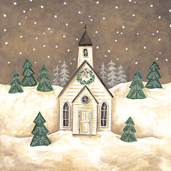 ART1335 - Christmas Church - 12x12
