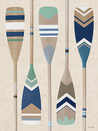 Amber Sterling AS226 - AS226 - Painted Paddles III - 12x16 Coastal, Paddles, Patterns, Five Paddles from Penny Lane