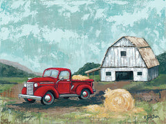 BAKE121 - Red Truck at the Barn - 16x12