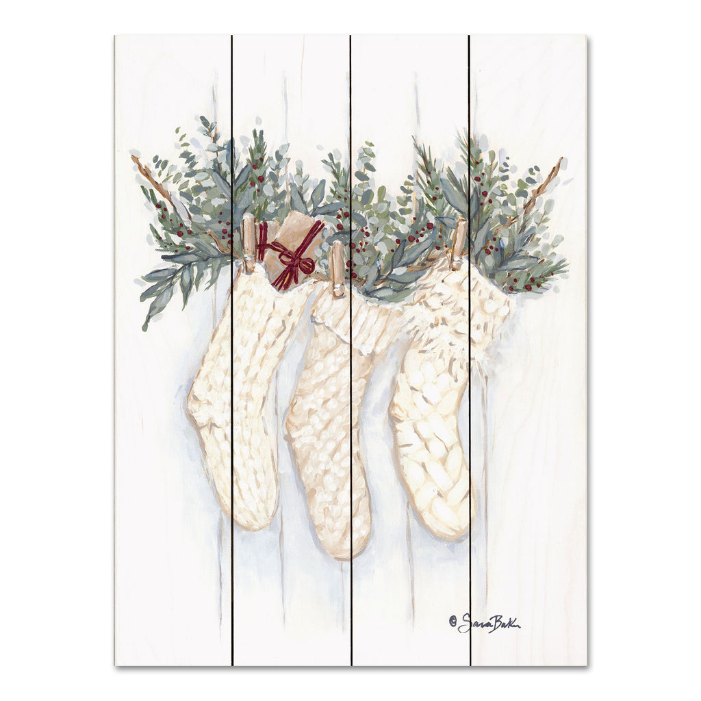 Sara Baker BAKE262PAL - BAKE262PAL - Boho Christmas Stockings - 12x16 Christmas, Holidays, Christmas Stockings, Greenery, Nature, Winter, Bohemian from Penny Lane
