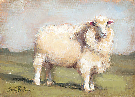 Sara Baker BAKE295 - BAKE295 - Standing Proud - 16x12 Sheep, Abstract, Landscape, Farm Animal from Penny Lane