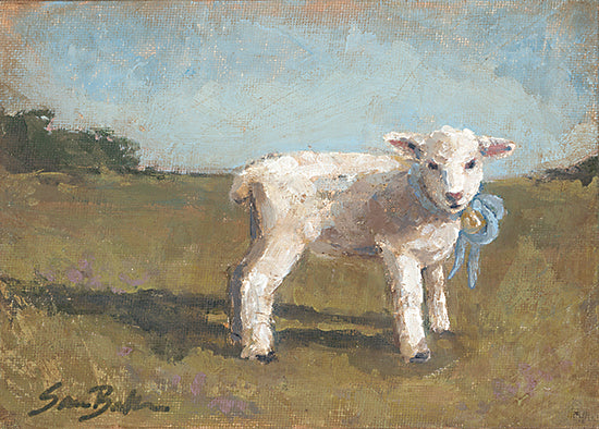 Sara Baker BAKE299 - BAKE299 - Little Lamb III - 16x12 Lamb, Baby Sheep, Abstract, Landscape, Farm Animal from Penny Lane