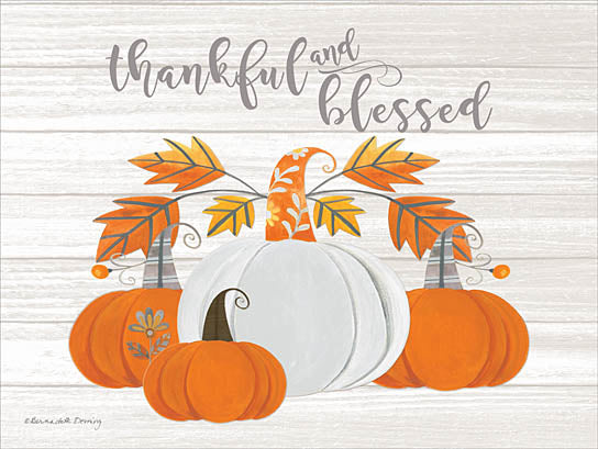 Bernadette Deming BER1230 - Thankful and Blessed - Pumpkins, Autumn, Harvest, Thankful from Penny Lane Publishing