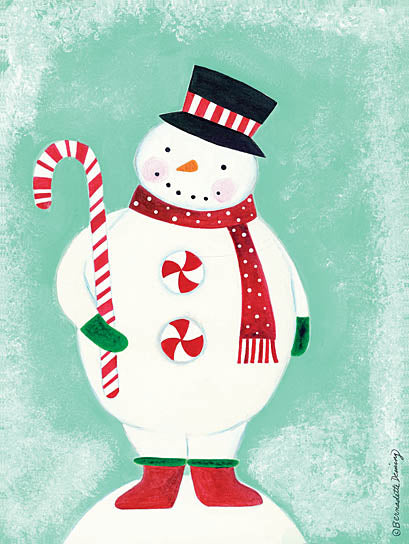 Bernadette Deming BER1252 - Candy Button Snowman - Snowman, Candy, Snow, Candy Cane from Penny Lane Publishing