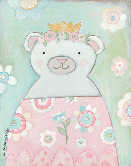 Bernadette Deming BER1397 - BER1397 - Baby Bear - 12x16 Bear, Cub, Baby, Flowers, Primitive, Whimsical from Penny Lane