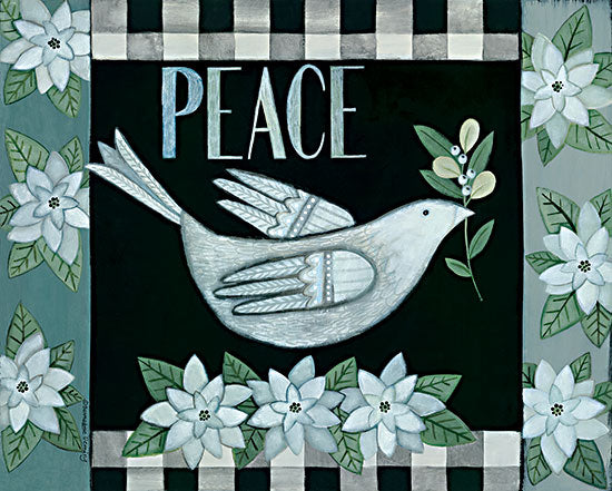 Bernadette Deming BER1407 - BER1407 - Peace Dove - 16x12 Holidays, Peace, Dove, Christmas, Flowers, Poinsettias from Penny Lane