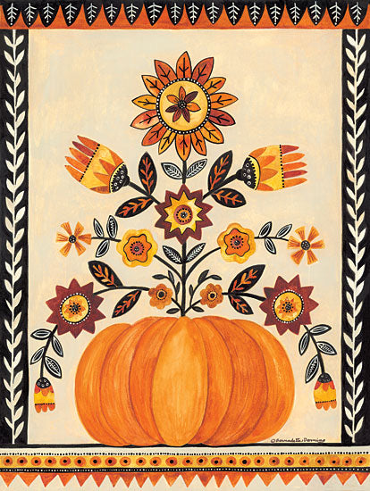 Bernadette Deming Licensing BER1459LIC - BER1459LIC - Fall Pumpkin with Flowers - 0  from Penny Lane