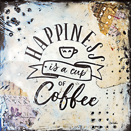 Britt Hallowell BHAR535 - BHAR535 - Coffee Love 1 - 12x12 Coffee, Happiness is a Cup of Coffee, Kitchen, Abstract, Signs from Penny Lane