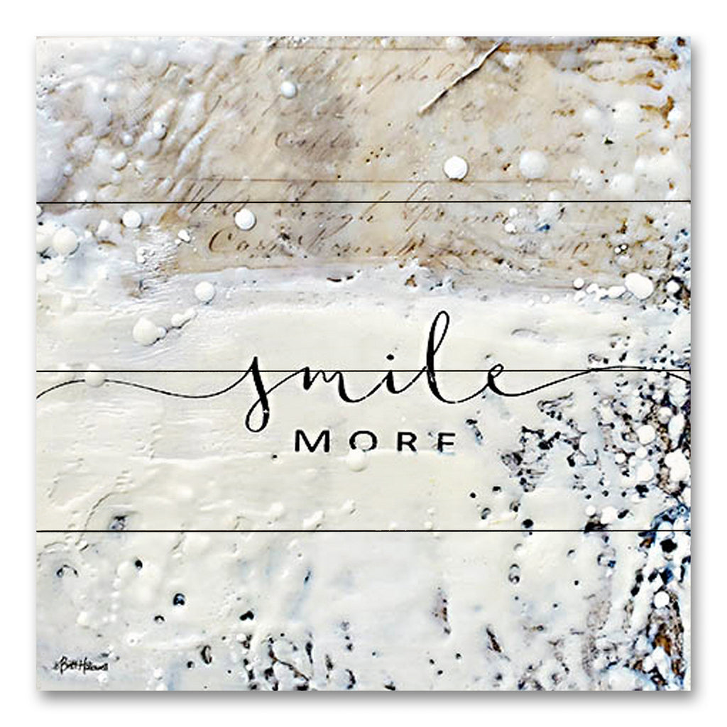Britt Hallowell BHAR569PAL - BHAR569PAL - Smile More - 12x12 Abstract, Typography, Signs, Smile More, Inspirational, Textured, Handwritten Paper from Penny Lane
