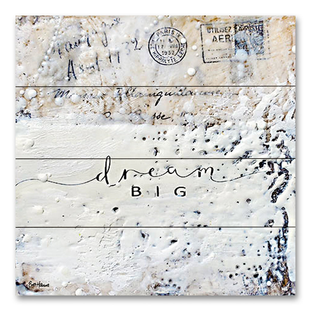Britt Hallowell BHAR571PAL - BHAR571PAL - Dream Big - 12x12 Abstract, Typography, Signs, Dream Big, Inspirational, Textured, Post Card from Penny Lane