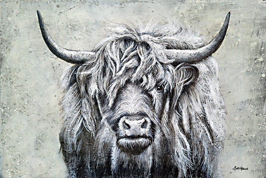 Britt Hallowell BHAR597 - BHAR597 - Bed Head - 18x12 Cow, Highland Cow, Portrait, Farm Animal from Penny Lane