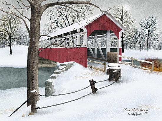 Billy Jacobs BJ1054 - Crisp Winter Evening - Bridge, Snow, Winter from Penny Lane Publishing