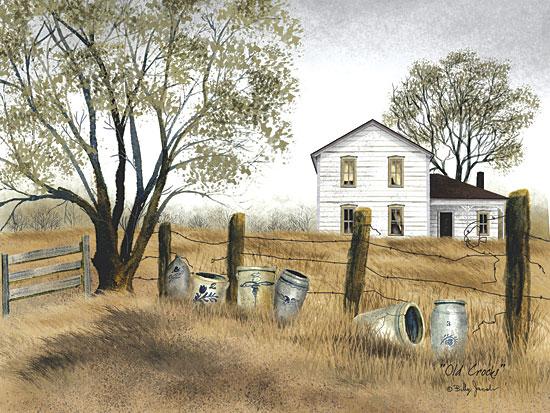 Billy Jacobs BJ109B - Old Crocks - Crocks, Fence, House, Trees, Antiques from Penny Lane Publishing