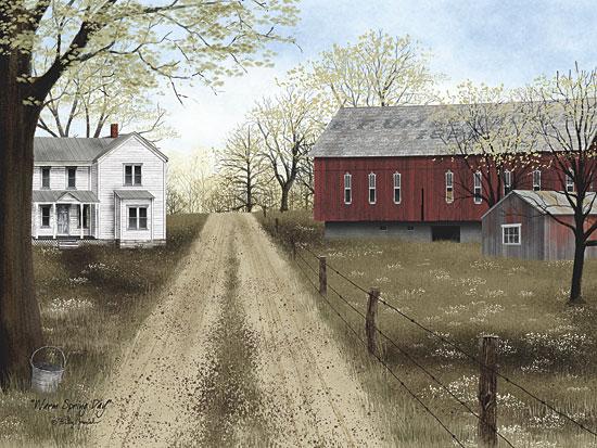 Billy Jacobs BJ1106A - Warm Spring Day - Farm, Path, Barn, House from Penny Lane Publishing