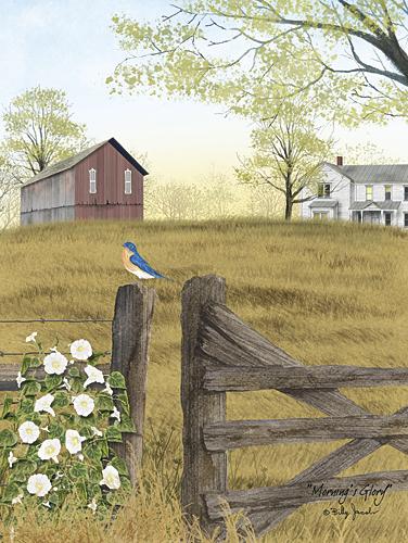 Billy Jacobs BJ1133 - Morning's Glory - Bird, Morning Glory, Farm, Landscape from Penny Lane Publishing