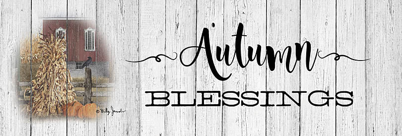 Billy Jacobs BJ1237B - BJ1237B - Autumn Blessings - 36x12 Blessings, Autumn, Farm, Barn, Pumpkins, Haystack, Wood Background, Signs from Penny Lane