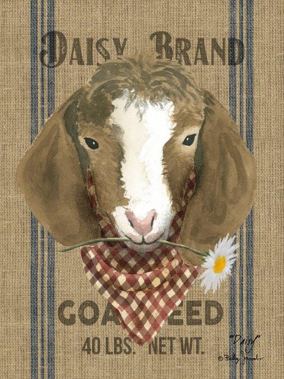 Billy Jacobs BJ1266 - BJ1266 - Daisy - 12x16 Goat, Grain Sack, Farm Animal, Humorous, Signs from Penny Lane