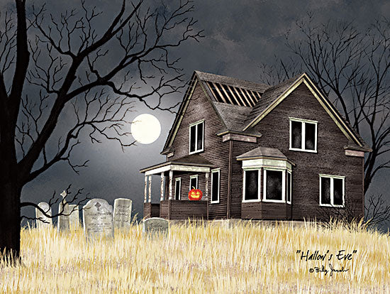 Billy Jacobs BJ1268 - BJ1268 - Hallow's Eve - 16x12 Halloween, Hallow's Eve, Moon, House, Haunted House from Penny Lane