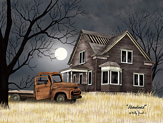 Billy Jacobs BJ1269 - BJ1269 - Abandoned - 16x12 Abandoned, Truck, House, Moon, Tree, Seasons from Penny Lane