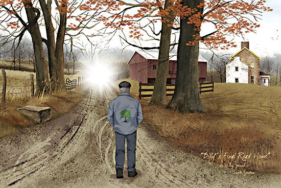 Billy Jacobs BJ1276 - BJ1276 - Billy's Final Road Home - 18x12 Bereavement, Folk Art, Farm, Road, Road Home, Barn, Farm, Billy Jacobs, Memorial from Penny Lane