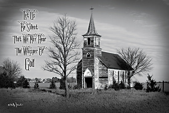 Billy Jacobs BJ1278 - BJ1278 - Let Us Be - 18x12 Religious, Let Us Be Silent, Quotes, Ralph Waldo Emerson, Signs, Photography, Black & White, Church, Landscape from Penny Lane