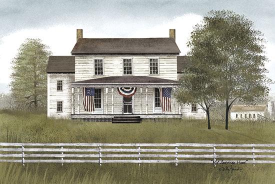 Billy Jacobs BJ133 - My American Home - House, American Flag, Swag, Fence, Trees from Penny Lane Publishing
