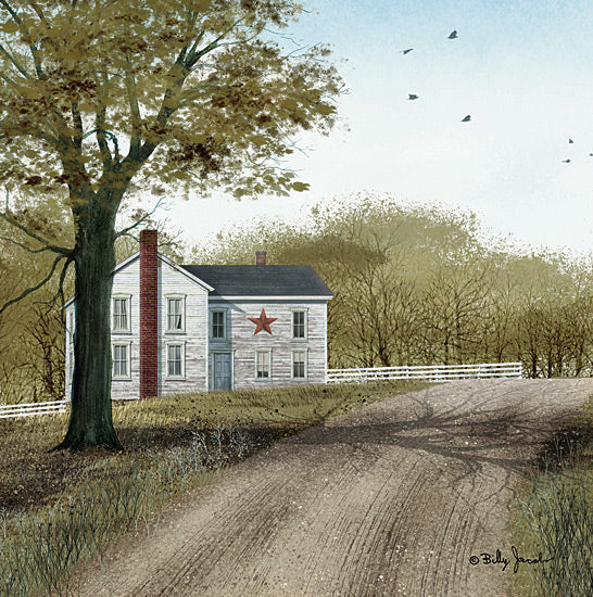 Billy Jacobs BJ1350 - BJ1350 - Summer in the Country II - 12x12 Folk Art, Landscape, Road, Path, House, Homestead, Summer, Barn Star, Farmhouse/Country, Trees from Penny Lane