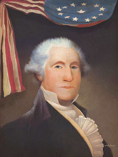 Billy Jacobs BJ368 - BJ368 - Folkart George - 12x16 Folk Art, George Washington, American Flag, Patriotic, President, History, President's Day, Portrait from Penny Lane