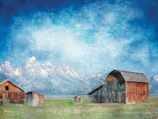 Bluebird Barn BLUE160 - Montana Ranch Skies   - 16x12 Farm, Farm, Mountains, Ranch, Filter from Penny Lane