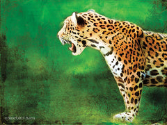 BLUE173 - Jaguar Standing in the Green - 16x12