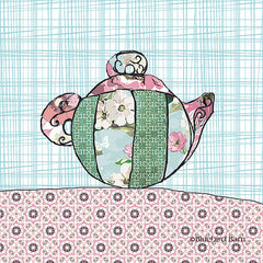 BLUE195 - Whimsical Floral Round Teapot - 12x12