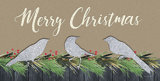 Bluebird Barn BLUE440 - BLUE440 - Merry Christmas Birds - 18x9 Holidays, Merry Christmas, Birds, Greenery, Berries, Pine Branch, Signs from Penny Lane