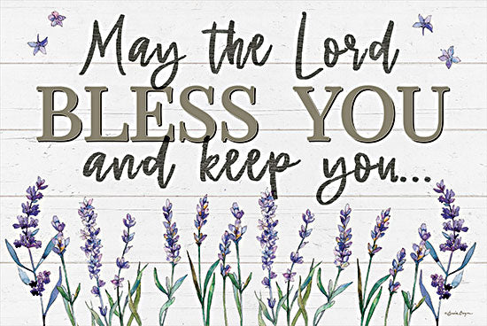 Susie Boyer BOY579 - BOY579 - Bless You - 18x12 May the Lord Bless and Keep You, Lavender, Herbs, Bible Verse, Numbers, Religion, Signs from Penny Lane