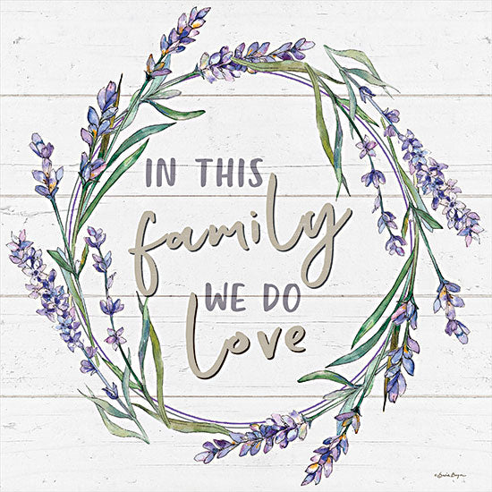 Susie Boyer BOY582 - BOY582 - In This Family - 12x12 In this Family, Love, Family, Wreath, Lavender, Herbs, Signs from Penny Lane