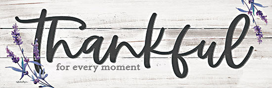Susie Boyer BOY597A - BOY597A - Thankful for Every Moment - 36x12 Thankful, Every Moment, Lavender, Calligraphy, Signs from Penny Lane