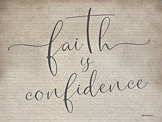Susie Boyer BOY623 - BOY623 - Faith is Confidence - 16x12 Faith is Confidence, Religion, Typography, Signs, Neutral Palette, Diptych from Penny Lane