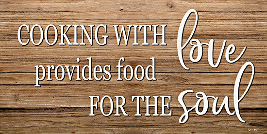Susie Boyer BOY691 - BOY691 - Cooking with Love - 18x9 Kitchen, Cooking with Love, Food for the Soul, Motivational, Typography, Signs, Wood Background from Penny Lane