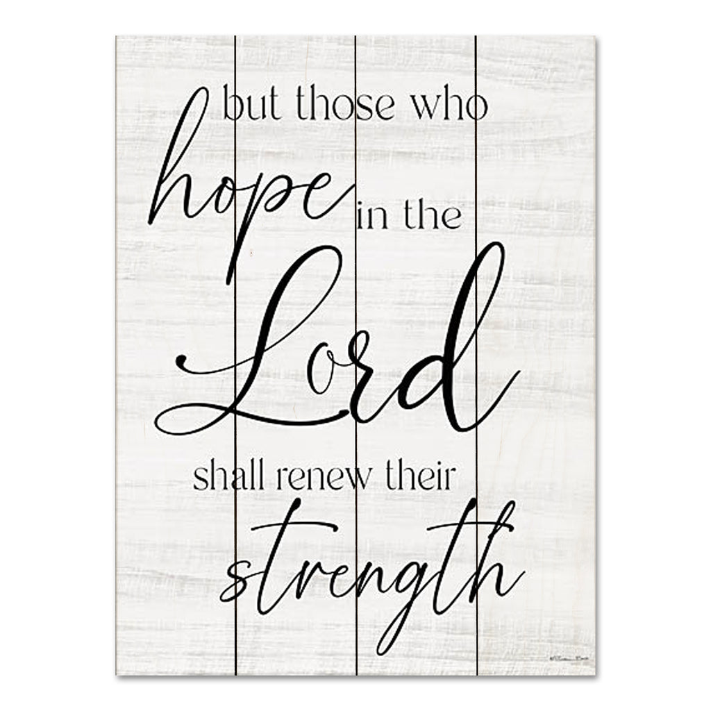Susie Boyer BOY723PAL - BOY723PAL - Hope in the Lord - 12x16 Religious, But Those Who Hope in the Lord, Bible Verse, Isaiah, Typography, Signs, Black & White from Penny Lane