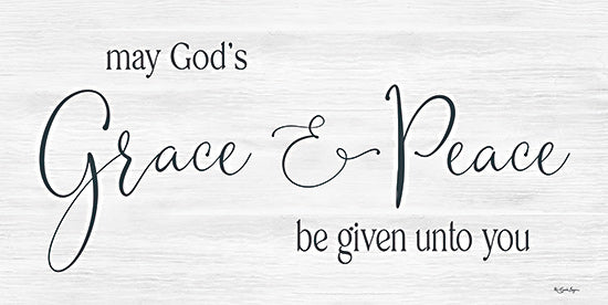 Susie Boyer BOY729 - BOY729 - Grace & Peace - 18x9 Religious, May God's Grace & Peace Be Given Unto You, Typography, Signs, Black & White from Penny Lane