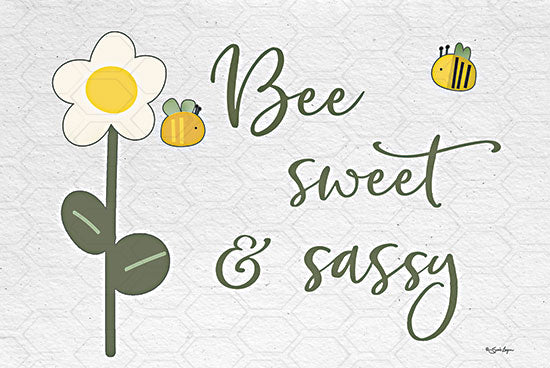 Susie Boyer BOY741 - BOY741 - Bee Sweet & Sassy - 18x12 Baby,  Baby's Room, Inspirational, Bee Sweet & Sassy, Typography, Signs, Textual Art, Bees, Flowers, Honeycomb, Spring from Penny Lane