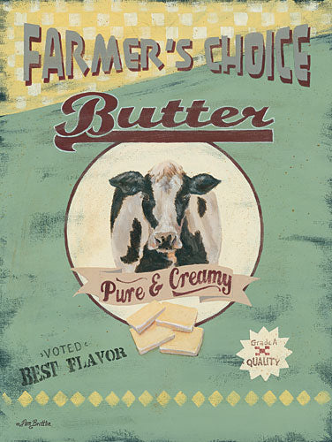 Pam Britton BR428 - Farmer's Choice Butter - Farm, Cow, Kitchen, Country from Penny Lane Publishing