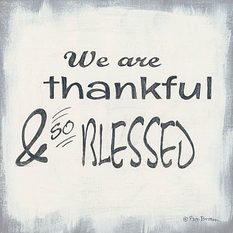 Pam Britton BR436 - Thankful & Blessed - Typography, Blessed, Inspirational from Penny Lane Publishing