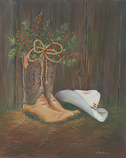 Pam Britton BR444 - Cowboy Christmas - Cowboy, Holiday, Boots, Hat from Penny Lane Publishing