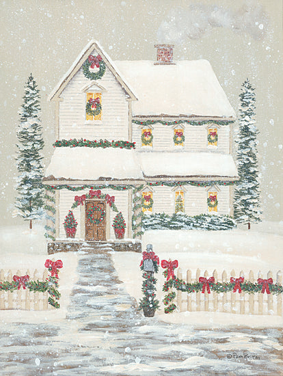 Pam Britton BR495 - BR495 - Holiday Home - 12x16 Holidays, Winter, Snow, Home, House, Christmas Decorations from Penny Lane