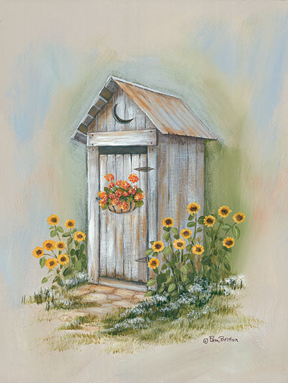 Pam Britton BR503 - BR503 - Country Outhouse I - 12x16 Country Outhouse, Flowers, Primitive from Penny Lane