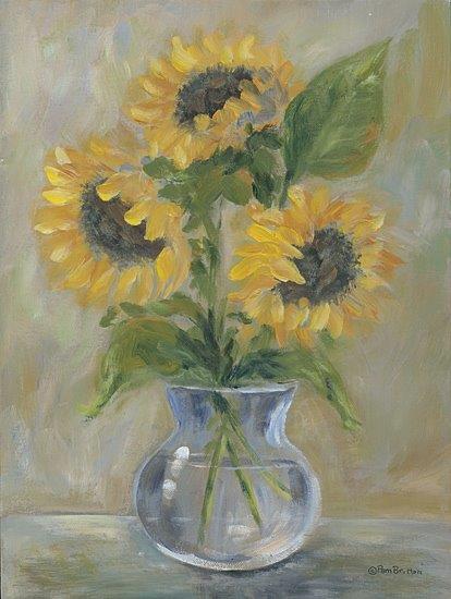 Pam Britton BR506A - BR506A - Sunny Bouquet - 18x24 Flowers, Sunflowers, Bouquet, Fall, Vase, Brushstrokes, Fall Flowers from Penny Lane